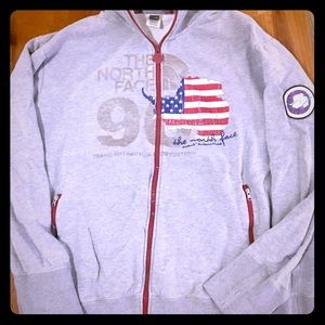The North Face mens full zip sweatshirt/jacket